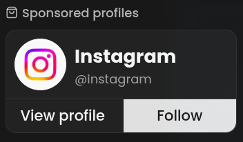 Example list of sponsored accounts
